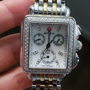 Michele Deco 120 Diamond two tone ladies watch
